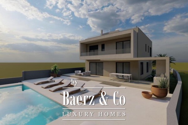 photo 11 Podstrana, beautiful urban villa with a panoramic view of the sea and islands with a swimming pool