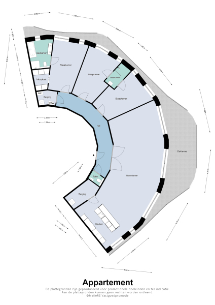 Floor Plan 1 - Maashaven 774