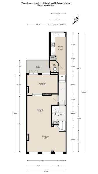 Floor Plan 2 - Tweede Jan van der Heijdenstraat 82 1