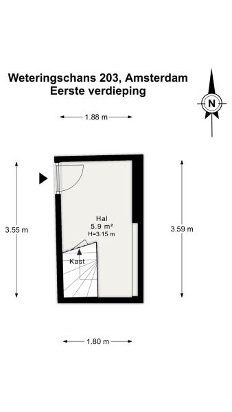Floor Plan 1 - Weteringschans 203