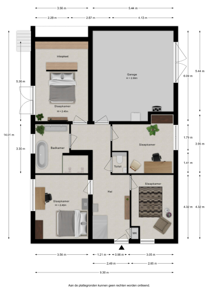 Floor Plan 1 - Simon van Capelweg 7 B